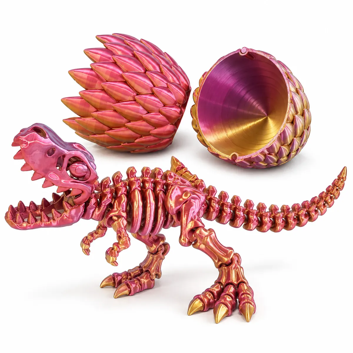 YIPINTANG articulated 3D printed T-Rex Skeleton Figure toy