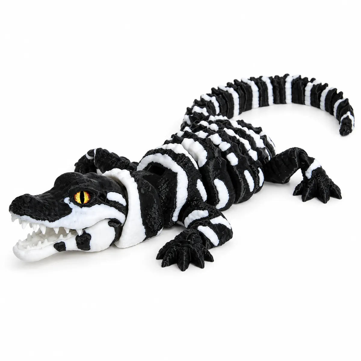 YIPINTANG articulated 3D printed Articulated Crocodile — Black toy