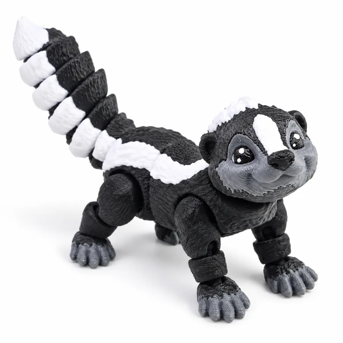 YIPINTANG articulated 3D printed Articulated Skunk — Gray, 6in toy