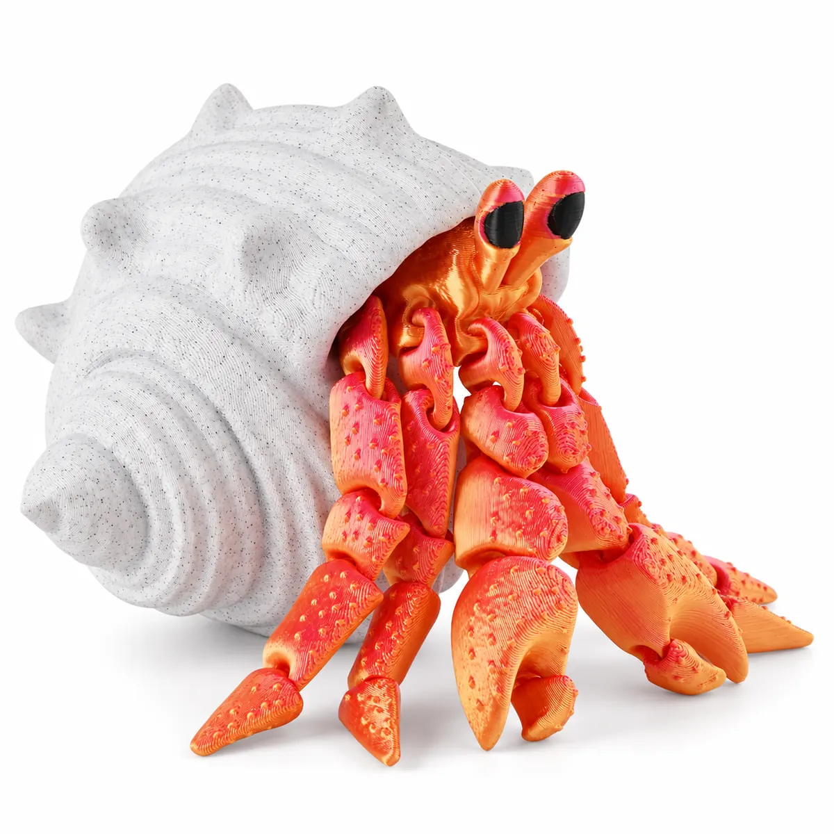 YIPINTANG articulated 3D printed Articulated Hermit Crab — Red toy
