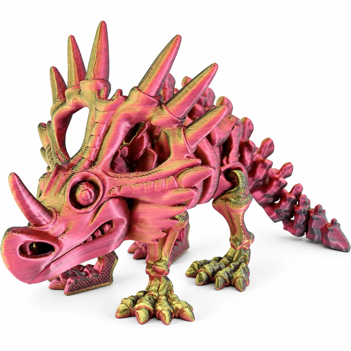 YIPINTANG articulated 3D printed Skeleton Styracosaurus toy