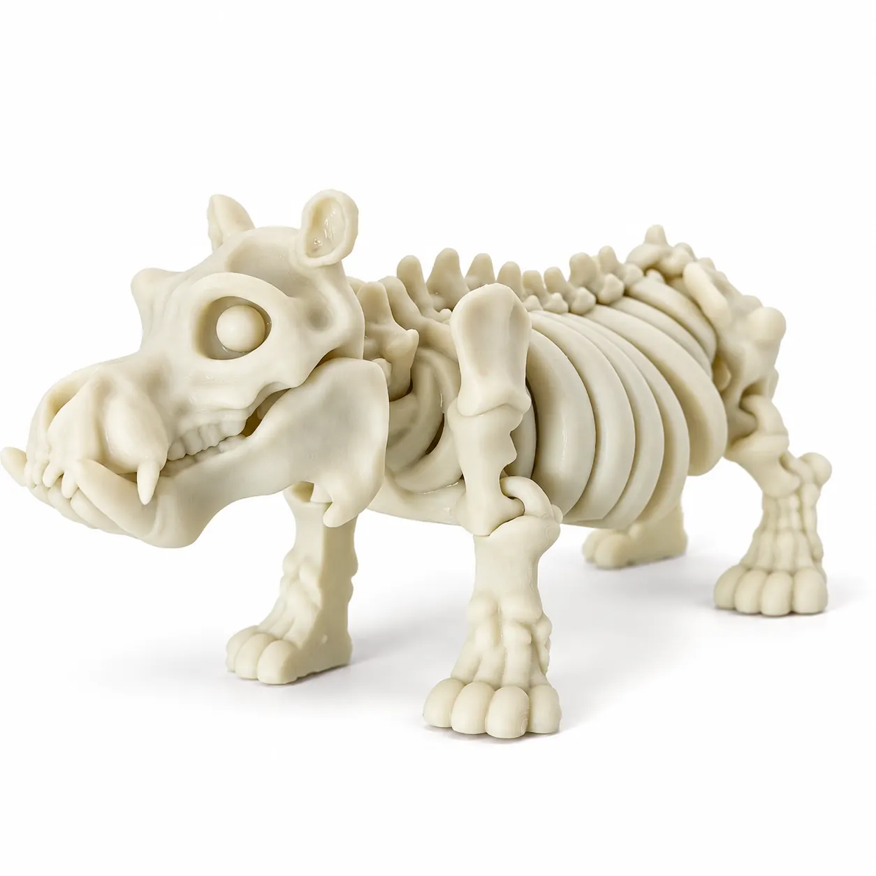 YIPINTANG Hippo Skeleton Figure articulated 3D printed toy — image 1