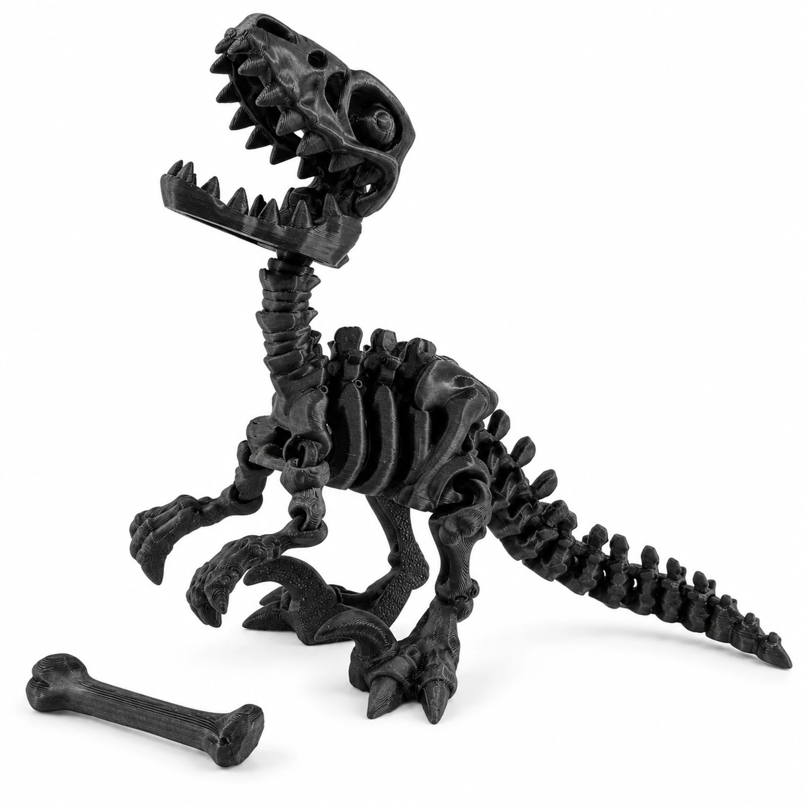 YIPINTANG articulated 3D printed Articulated Velociraptor Skeleton toy